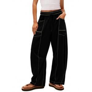 NEW LILY CLOTHING drawstring sweatpants in black